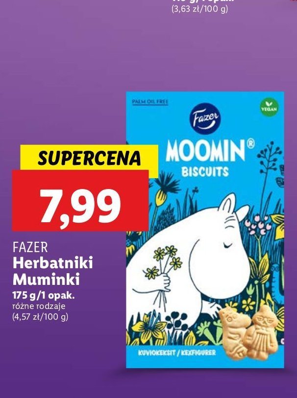 Ciasteczka muminki Fazer promocja w Lidl