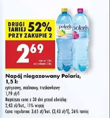 Woda malinowa Polaris promocja