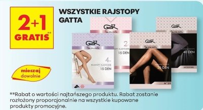 Wszystkie rajstopy Gatta 2+1 GRATIS promocja w Biedronka