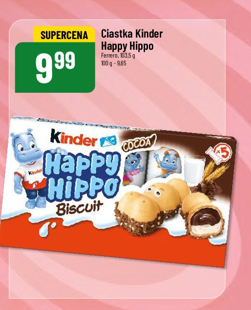 Batoniki croki kakaowe KINDER HAPPY HIPPO promocja w POLOmarket