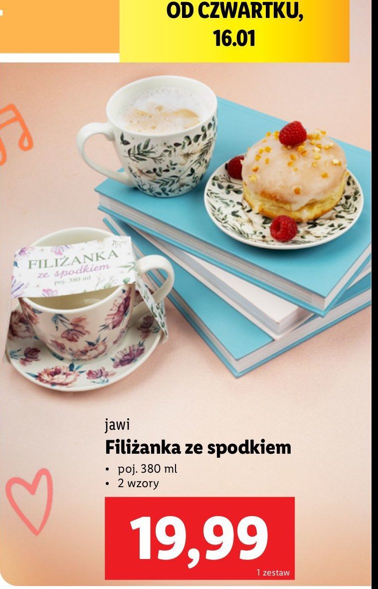 Filiżanka + spodek 380 ml Jawi promocja