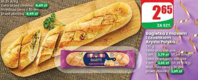 Bagietka z masłem i czosnkiem  promocja w Dino