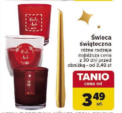 Świeca świąteczna promocja w Carrefour