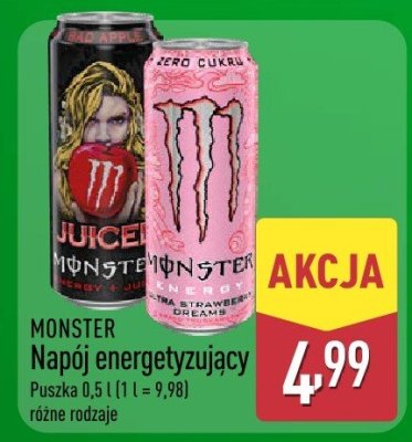 Napój energetyzujący różne rodzaje promocja w Aldi