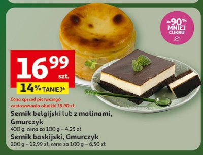 Sernik belgijski lub z malinami, Gmurczyk promocja w Auchan