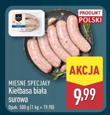 Kiełbasa biała surowa promocja w Aldi