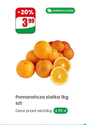 Pomarańcza siatka 1kg promocja w Dino