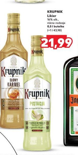 Wódka Krupnik pistacja promocja w Kaufland