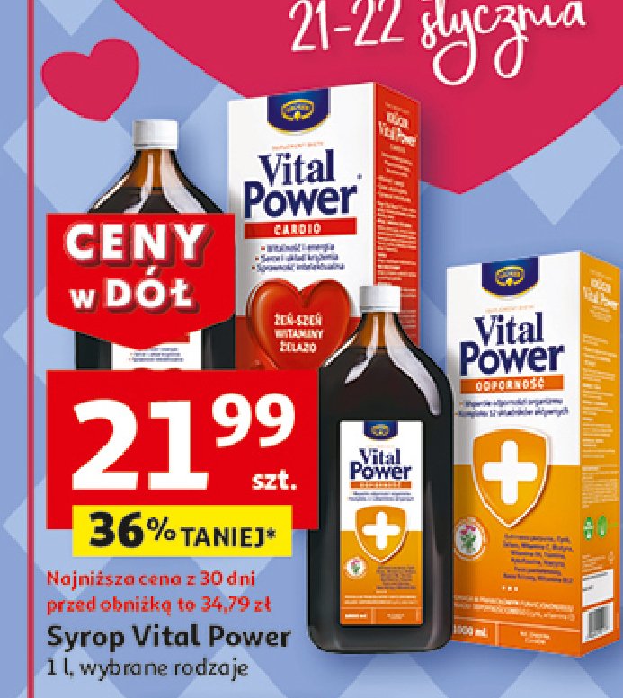 Tonik odporność Kruger vital power promocja w Auchan