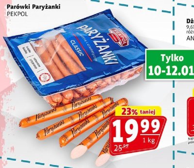 Parówki Paryżanki PEKPOL promocja w Prim Market