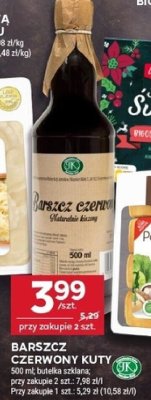Barszcz czerwony Kuty 500 ml promocja w Stokrotka