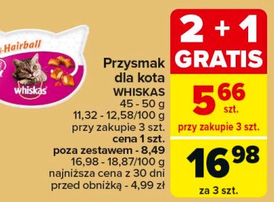 Odkłaczacz dla kotów Whiskas anti-hairball promocja