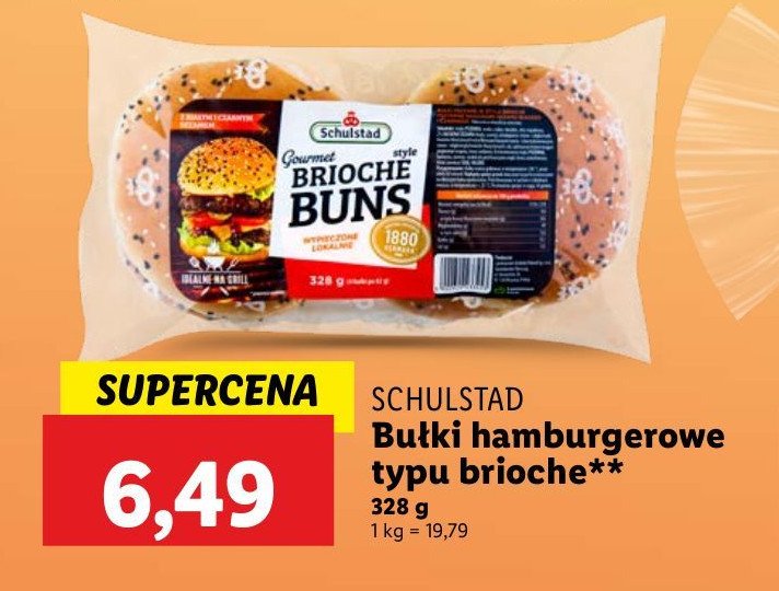 Bułki brioche z sezamem Schulstad promocja