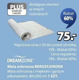 Mata ochronna BERGSFJORDEN DREAMZONE promocja w Jysk
