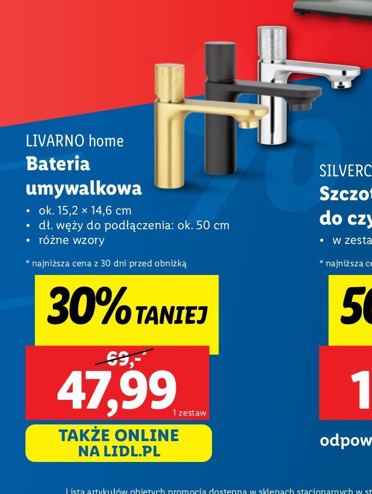 Bateria umywalkowa promocja w Lidl