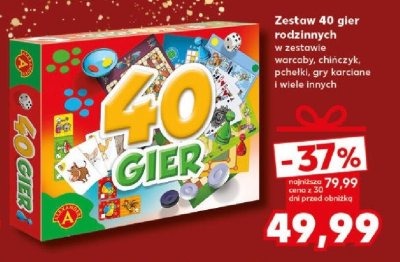 Zestaw 40 gier rodzinnych promocja w Kaufland