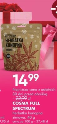 Kwiatowa herbata konopna COSMA FULL SPECTRUM zimowa, 40 g promocja w Super-Pharm