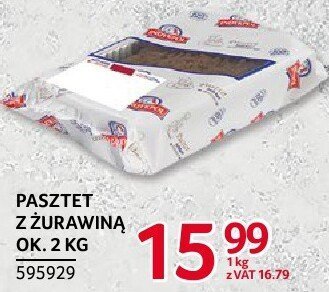 Pasztet z żurawiną Indykpol ok. 2kg promocja w Selgros