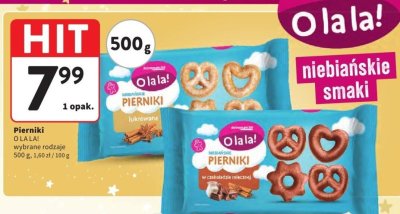 Pierniki O LA LA! wybrane rodzaje promocja w Intermarche