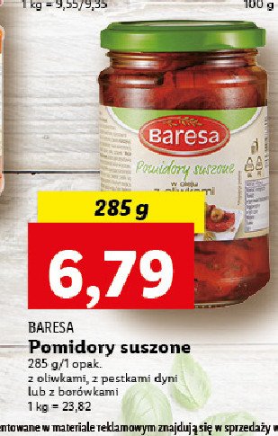 Pomidory suszone z borówkami Baresa promocja
