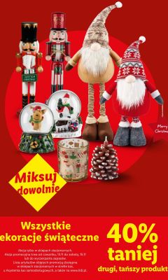 Dekoracje świąteczne wszystkie rodzaje promocja w Lidl