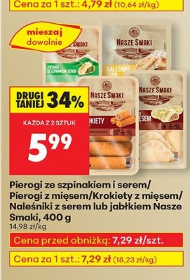 Krokiety z mięsem 400 g promocja w Biedronka