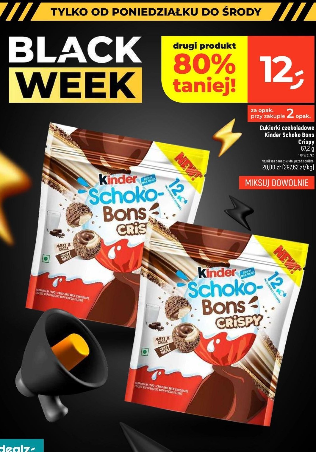 Cukierki crispy Kinder schoko-bons promocja