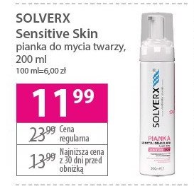 Pianka do mycia twarzy SOLVERX SENSITIVE SKIN promocja