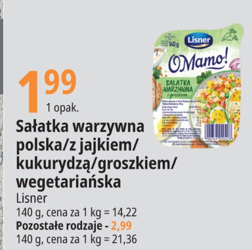 Sałatka warzywna z jajkiem Lisner o mamo! promocja