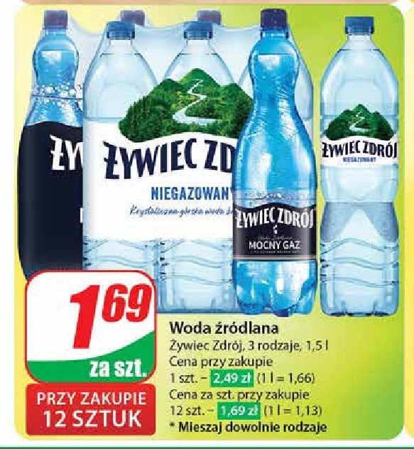 Woda gazowana ŻYWIEC ZDRÓJ NIEBIESKA Żywiec zdrój promocja