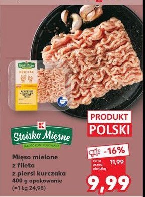 Mięso mielone z fileta z piersi kurczaka Stoisko mięsne promocja
