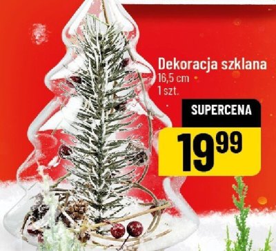 Dekoracja szklana 16,5 cm promocja w POLOmarket