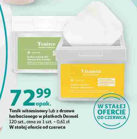 Tonik w chusteczkach vitamin glow Dermal promocja