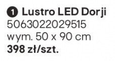 Lustro LED Dorji promocja w Castorama