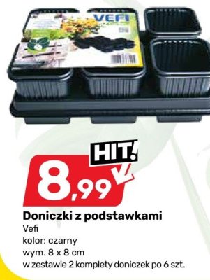 Doniczki z podstawkami Vefi promocja w Bricomarche