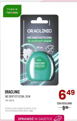 Nić dentystyczna 30 m ORACLINIC promocja w Drogerie Natura