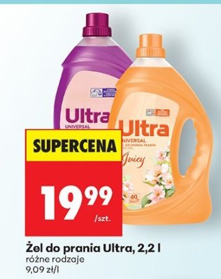 Żel do prania Ultra, 2,2 l promocja w Biedronka