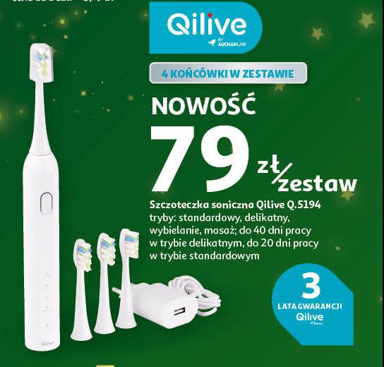 Szczoteczka soniczna q.5194 Qilive promocja w Auchan