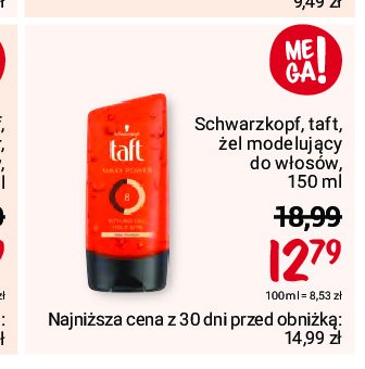 呕el do w艂os贸w TAFT LOOKS MAXX POWER promocja