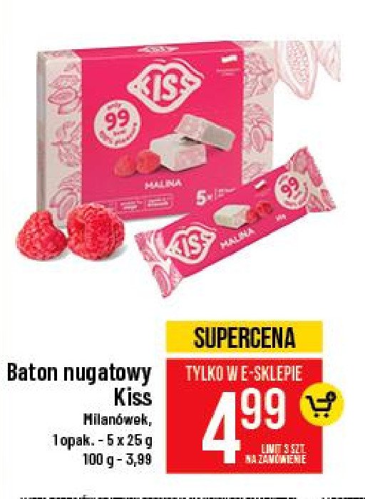 Batony malinowe Kiss promocja