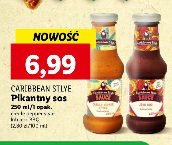 Sos creole pepper CARIBBEAN STYLE promocja