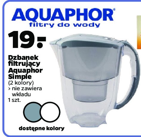Dzbanek filtrujący simple 2.8 l biały Aquaphor promocja
