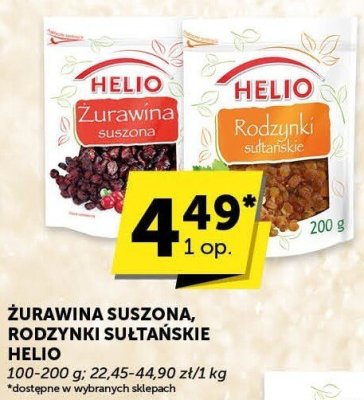 Rodzynki sułtańskie Helio promocja w Euro Sklep