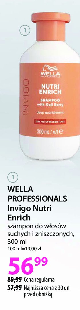 Odżywczy szampon rewitalizujący WELLA INVIGO NUTRI-ENRICH promocja