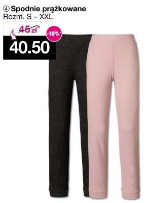 Spodnie prążkowane damskie Rozm. S – XXL promocja w Woolworth