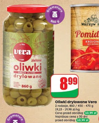 Oliwki drylowane zielone Vera promocja w Dino