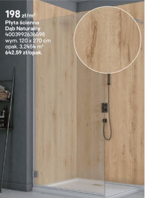 Płyta ścienna Dąb Naturalny promocja w Castorama