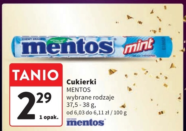 Dropsy mint Mentos classic promocja