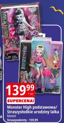 Monster High podstawowa/Straszysiódkie urodziny lalka Mattel promocja w Leclerc