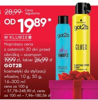 Lakier do włosów got2b After Party Lasting Fiber Spray promocja w Super-Pharm